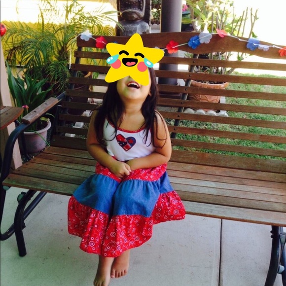 🏵 Girls summer tiered dress - size 6 - Picture 5 of 5